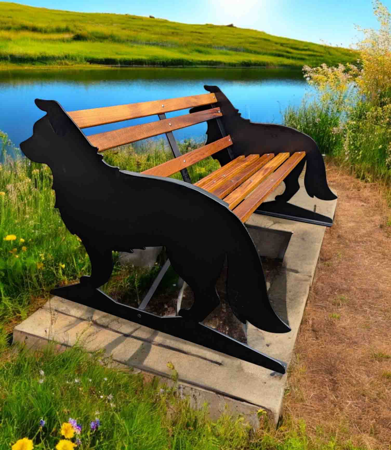 border collie bench